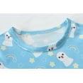 thumbnail image 2 of FEDPOP Girl Nightgowns Dresses Long Sleeve Sleep Dress Sleepwear Blue Clothes for Kids Size 7-8 Year, 2 of 7