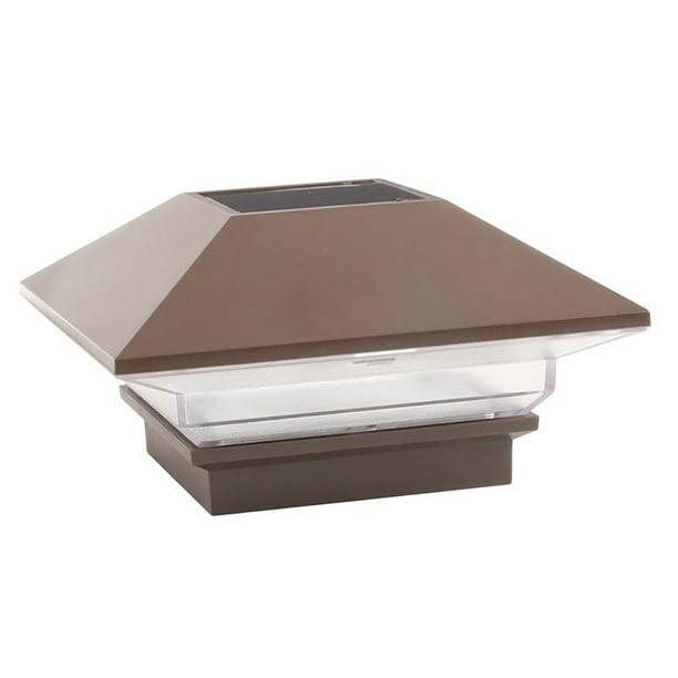 Deckorators ALX Classic Solar Post Cap, Weathered Brown
