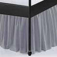 thumbnail image 3 of Cottington Lane Ruffled Bed Skirt- Microfiber- Silver Grey, Twin 15 Inch Drop Split Corner Bed Skirt With Platform, 3 of 5