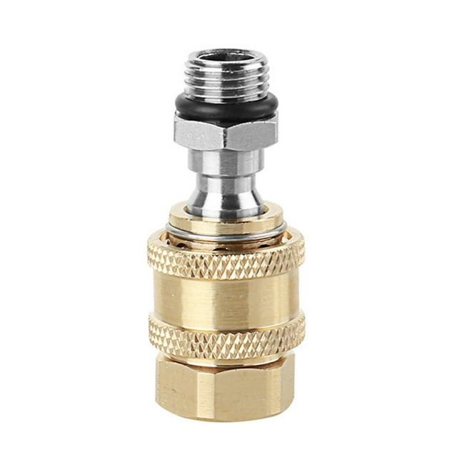 OULII High Press Connector Fittings 1Pcs Pressure Washer Adapters Golden Solid Brass For Car Water Equipment Usage