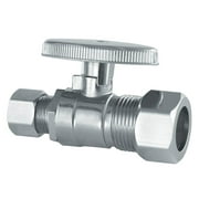 PlumbCraft 3/8 in. Compression in. X 5/8 in. Compression Brass Straight Valve