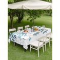 thumbnail image 4 of Outdoor Tablecloths with Umbrella Hole & Zipper, Teal Blue Leaves Tablecloth Rectangle 60x84 Inch, Summer Botanical Waterproof Table Cloth, Patio/Pool/Picnic Table Covers, 4 of 8