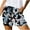 Black A, variant on Stamzod Oversized Shorts for Women Summer Floral Printing Lightweight Elastic Waist Shorts Casual Loose Drawstring Shorts for Women on Clearance Black A XXL