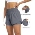 thumbnail image 3 of Womens High Waist Running Shorts Athletic Workout Quick Dry Shorts for Women with Pockets Gym Yoga White Summer Shorts, 3 of 6
