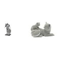 thumbnail image 6 of Dualoai Nordic Resin Knight Cat Figurine Abstract Animal Art Sculpture Ornament for Desk Cabinet Tabletop Office Bedroom Living Room Centerpiece Entryway Housewarming Gift, 6 of 8