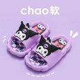 thumbnail image 2 of Sanrio Kuromi-Zapatillas de estilo princesa para niños, sandalias antideslizantes de dibujos animados para interiores y el hogar, kawaii, Verano, 2 of 6