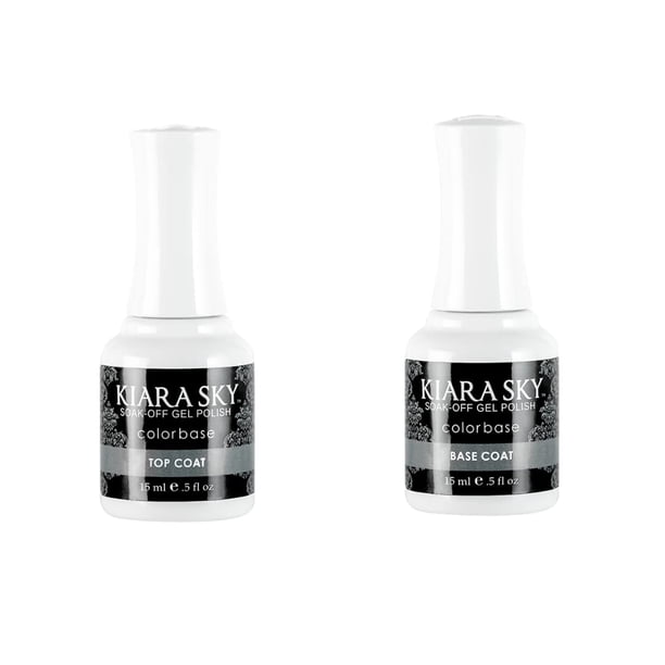 Esmalte de uñas en gel Kiara Sky Soak Off 15 ml (capa superior+capa base)