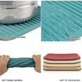 thumbnail image 3 of shiyou-Silicone Trivet for Hot Dish and Pot Hot Pads Counter Mat Heat Resistant Table Dish Drying Mat or Placemats 2 Pack,Size:9x12 Inch, Color: Red, Shape:Rectangular, 3 of 4
