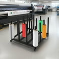 thumbnail image 3 of 16 Rolls Capacity Mobile Blueprint Storage Stand Black Assembly File Roll Storage Cart 0.98*17.52-inch Vertical Rod, 3 of 15