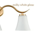 thumbnail image 6 of Moose Bergamo 3-Light Brass Bathroom Light Fixture with Frosted Glass, 6 of 7