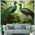 thumbnail image 4 of Shiartex  Wall Tapestry Wall Art Green Retro Peacocks Animals Elegant Aesthetic Tapestry for Bedroom Living Room Decor for Men And Woman Tapestries Wall Hanging Decor  40x60inch, 4 of 6