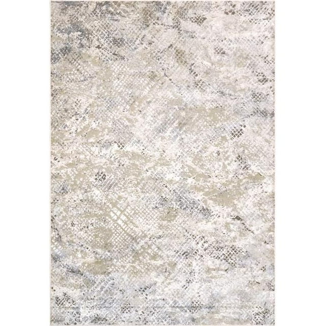 Dynamic Rugs CU46982012242 Tapis Rectangulaire Moderne Chateau 3 Pi. 6 Po. x 5 Pi. 6 Po. - 2242 Beige & Bleu