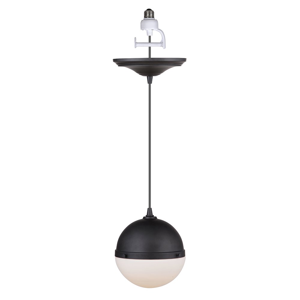 Instant Pendant Recessed Light Conversion Kit Matte Black 2 Tone Globe