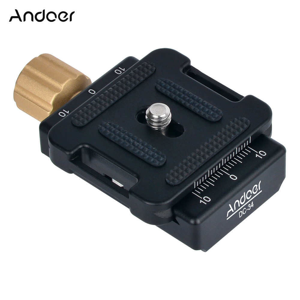 Krieton QRA-01 Quick Release Adapter mit 1//4 Zoll Gewinde für DSLR Zubehör EQ365