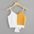 thumbnail image 3 of Vedolay Womens Tank Tops Summer Women's Summer Basic Sleeveless V Neck Casual Tank Tops Loose Shirts,Yellow XL, 3 of 5