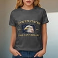 thumbnail image 6 of mgoYE USA T Shirt Women 250 Years 1776-2026 250th Birthday Eagle Printed T-Shirt(Grey,2XL), 6 of 8