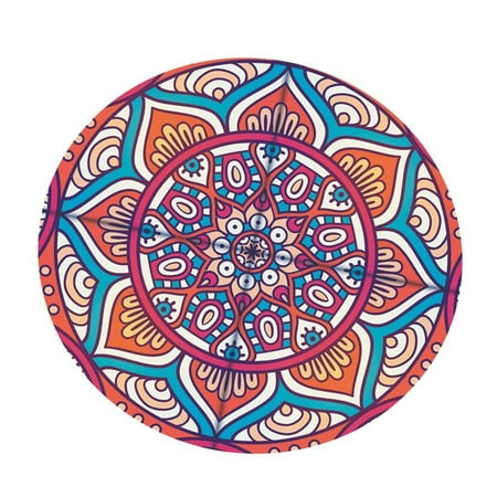 

Home One Fitted Elastic Edged Flannel Backed Table Cover Round