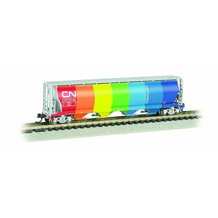 Bachmann Cylindrical Hopper - Bachmann Industries Inc. Canadian 4-Bay Cylindrical Grain Hopper Canadian National - Demonstrator - N Scale, Rolling Stock for your N Scale layout By Bachmann Trains Ship from US