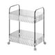 thumbnail image 4 of Carro organizador de almacenamiento rodante con ruedas, carro de cocina de 2 niveles con ruedas, soporte para sala de estar, carro utilitario móvil sin cesta, 4 of 9