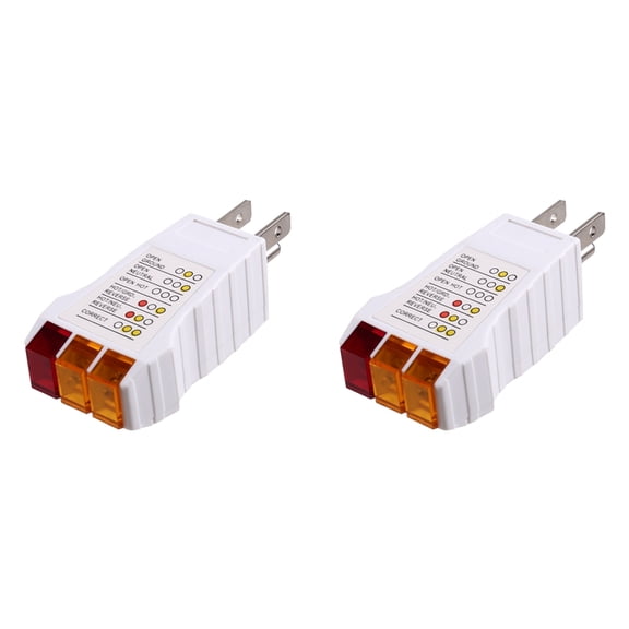 2X Outlet Tester, Circuit Testers for All Grounding Products, Receptacle Tester for Plug Security Test US Plug