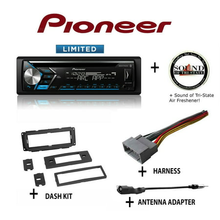 Pioneer DEH-S4010BT CD Receiver + Best Kit BKCDK640 Dash Kit + BHA1818 Harness + BAA20 Antenna Adapter + SOTS Air