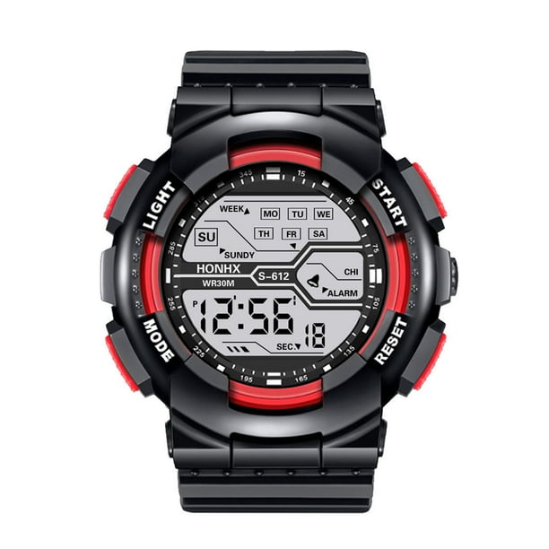 Reloj deportivo para hombre, relojes para hombre, una variedad de estilos de relojes electrónicos deportivos geniales con cuatro botones, reloj de aleación para hombre.