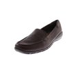 thumbnail image 1 of Easy Spirit Womens Abide Leather Textured Loafers Brown 9.5 Medium (B,M), 1 of 4