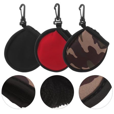UPOUART Golf Ball Wiping Bag Multi-Function Neoprene Lint Cloth Easy to Use 3Pcs