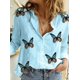 thumbnail image 1 of Ocio blanco amarillo camisas botón solapa algodón Lino Top señora suelta manga larga camisa de gran tamaño Blusas de mujer otoño Blusas Tan Jianjun unisex, 1 of 2