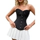 thumbnail image 3 of Tops de Corsé para Mujer, Lencería Moldeadora con Bustier, Body Push Up con Cintura de Encaje Negro XXL, 3 of 10