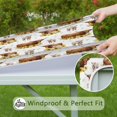 thumbnail image 6 of White Highland Cow Sunflower Calf Pattern Square Fitted Tablecloth with Elastic Edge,Square Table Cover,Washable Elastic Table Cover for Home Kitchen Party Decor 36"x36", 6 of 6