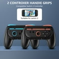thumbnail image 3 of Joy Con Comfort Grips for Nintendo Switch 2 2025,Controller Game Accessories Handheld Joystick Remote Control Holder-2 Pack， (Black Orange & Black Blue), 3 of 7