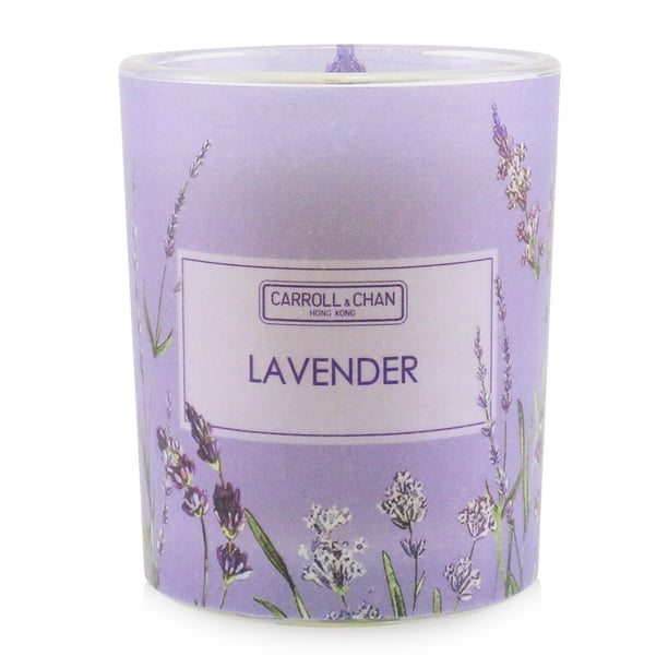 Candle Carroll&Chan con aroma a lavanda, 100% cera de abeja, votiva