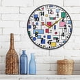 thumbnail image 3 of Yayeee Wall Clock Battery Operated 11.9" Silent Quartz Non-Ticking for Living Room Decor, Colorful Cartoon Graphic, 3 of 8