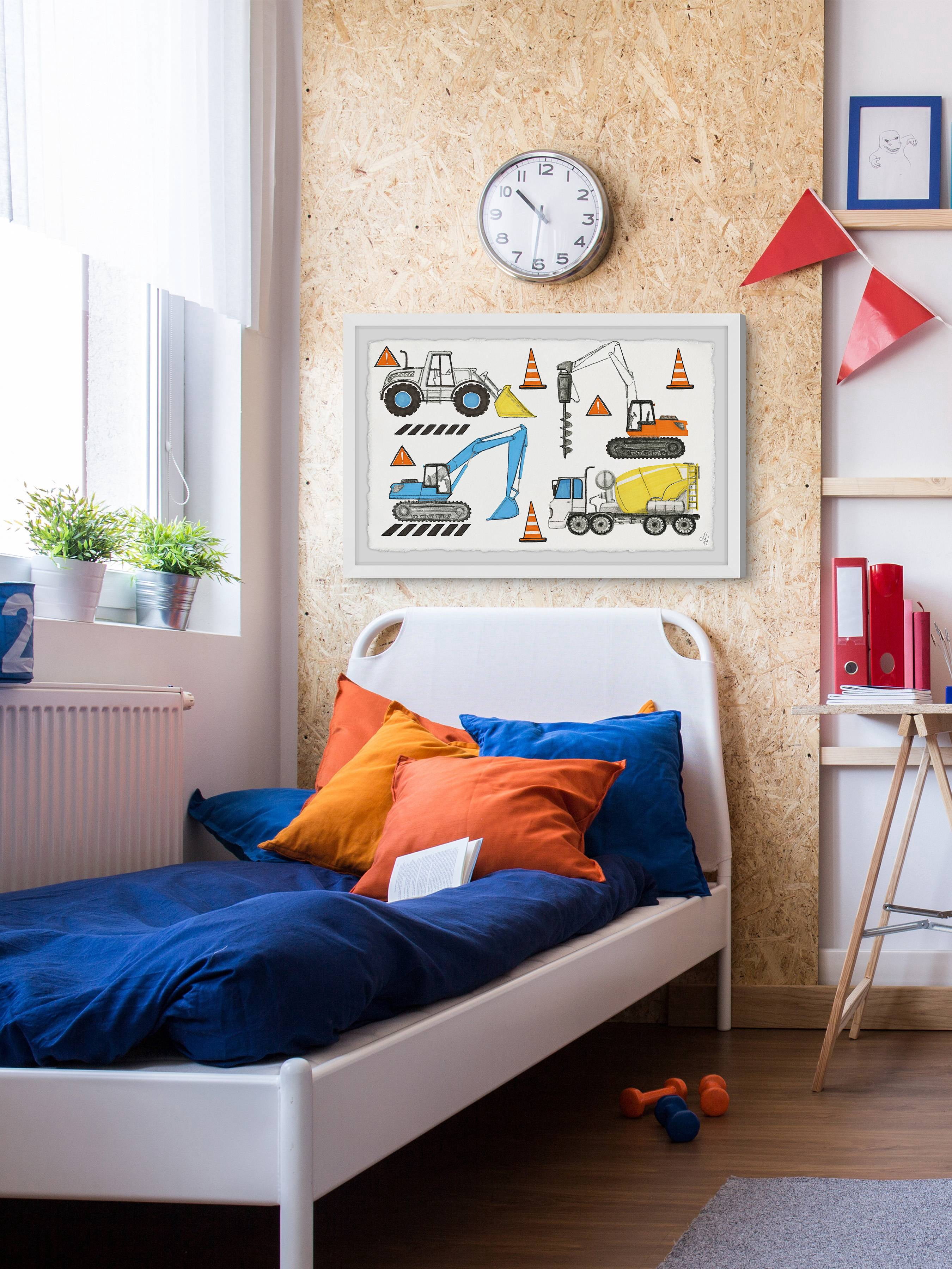 Marmont Hill The Big Trucks Framed Wall Art