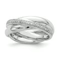 thumbnail image 1 of Bague en Argent Sterling 925 Rhodié avec Diamant, 1 of 2