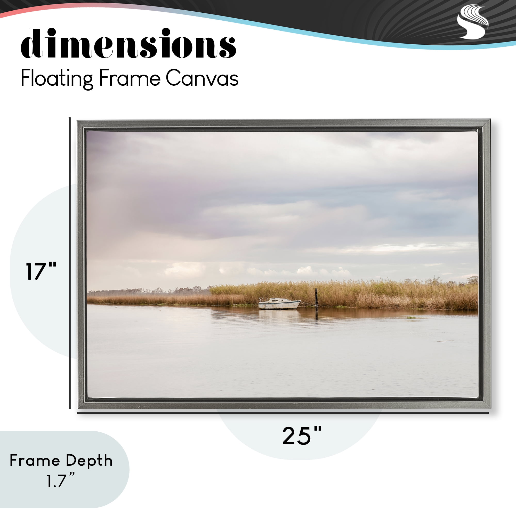 Stupell Industries Magical Mooring Landscape Gray Framed Floater Canvas Wall Art, design by Christy Berry
