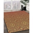 thumbnail image 3 of Ahgly Company Machine Washable Indoor Rectangle Transitional Yellow Area Rugs, 7' x 10', 3 of 7