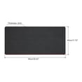 thumbnail image 2 of Unique Bargains Protector PU Leather Dual Side Mouse Pad Mat for Office Home Black/Red 35"x18", 2 of 6