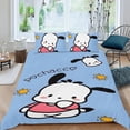 thumbnail image 2 of Pochacco Conjunto de sábanas temático, trío de piezas, cómodo y amigable con la piel, diseño único, regalo de decoración para el hogar para familiares, amigos y fans,135cm *200cm, 2 of 6