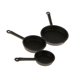 thumbnail image 3 of Sartén de casa de muñecas de 3 piezas de sartén negra en miniatura, olla de cocina, accesorio de cocina para casa de Magideal Sartén de casa de muñecas, 3 of 7