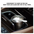 thumbnail image 4 of Cenicero Para Coche, Tapa Extraíble Duradera, Cenicero Para Coche A Prueba De Viento, Acero Inoxidable Plateado, Elegante Para Coche, 4 of 7