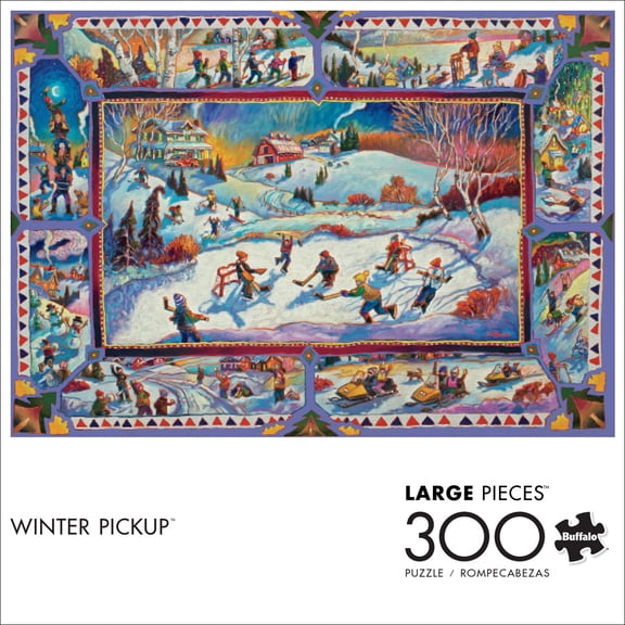 Buffalo Games 300-Piece Large Pieces Winter Pickup Interlocking Jigsaw Puzzle