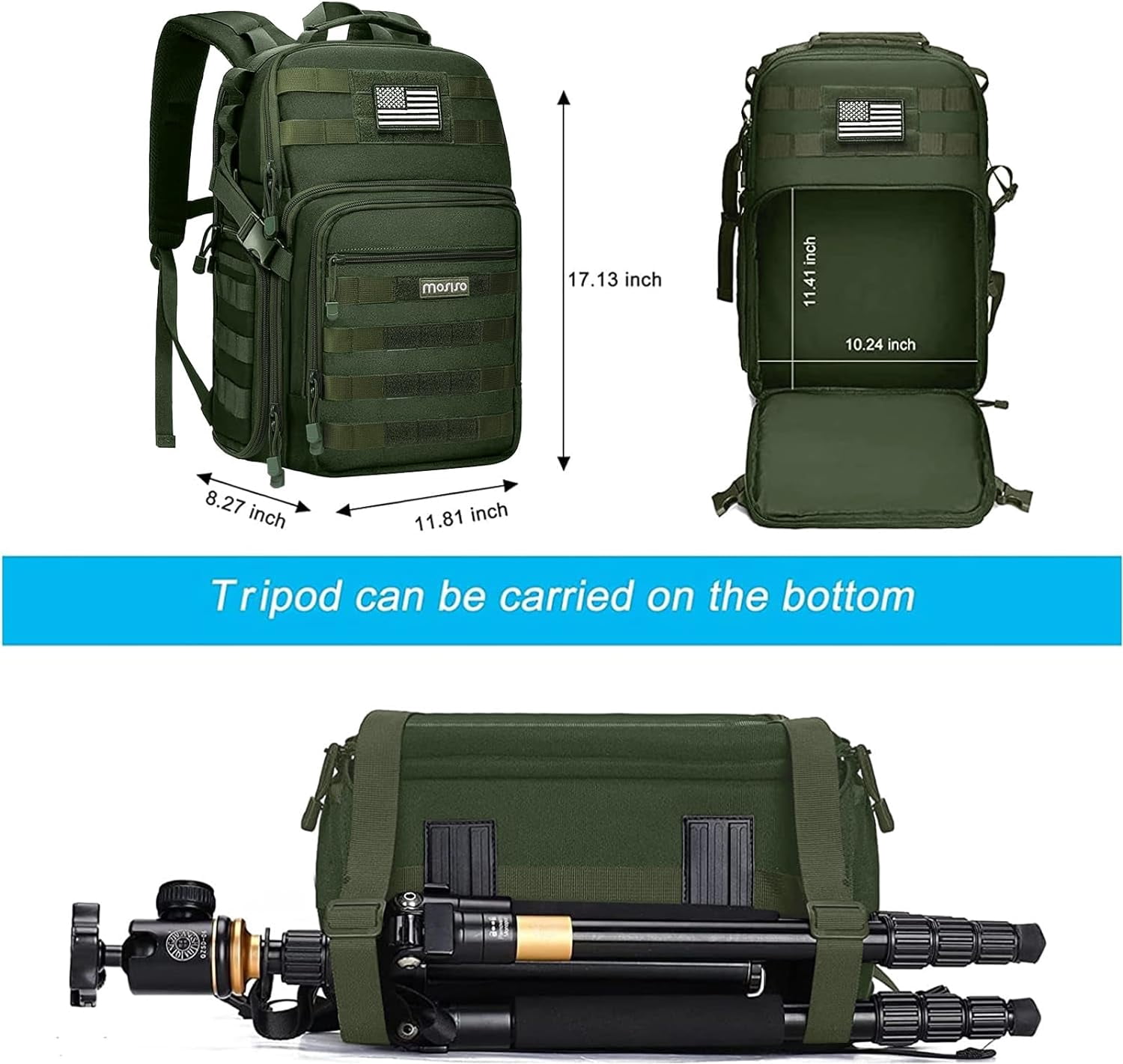 Mosiso Camera Backpack Professional DSLR/SLR/Mirrorless Camera Bag with Laptop Compartment for Canon/Nikon/Sony