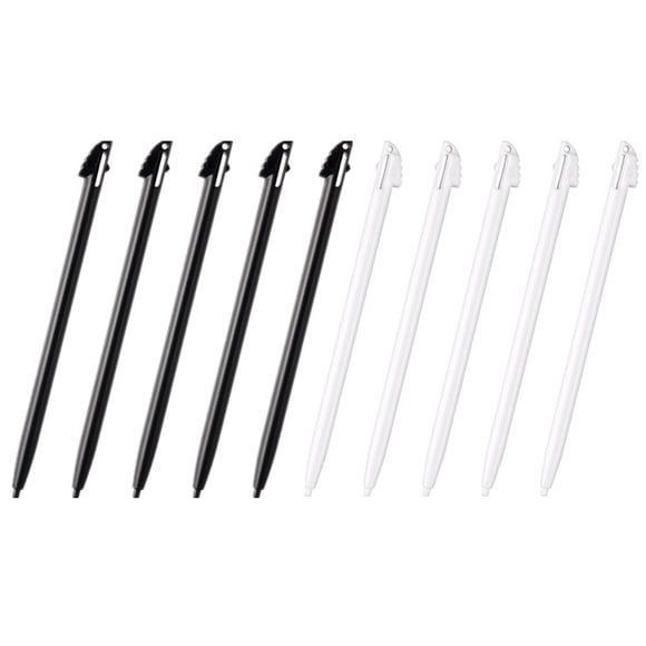 10pcs Black and White Plastic Replacement Stylus Touch Screen Pen Set by Blovess Compatible with Nintendo 3DS 3DS XL 3DS LL
