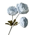 thumbnail image 2 of Artificial Flowers for Outdoors 3heads Peony Cored Peony Artificial Flower Fake Rose Wedding Living Room Decoration (Light Blue), 2 of 5