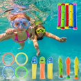 thumbnail image 2 of 18 Piece Set Pool Diving Toys for Kids,Gravity Design Swimming Pool Diving Toys for Swimming Training Deformation Model, 2 of 8