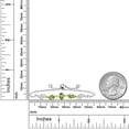 thumbnail image 3 of Gem Stone King 925 Silver and 10K Yellow Gold Green Peridot and White Moissanite and Lab Grown Diamond Tennis Bracelet for Women By Keren Hanan (1.57 cttw, Adjustable up To 9 inch), 3 of 3