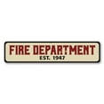 thumbnail image 2 of Fire Department Est Date Novelty Sign, Metal Wall Decor - 4x18 inches, 2 of 4