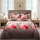 thumbnail image 1 of Rosas rosa y melocotón Floral Funda Nórdica Juego de cama Reina o Rey de diseño, 1 of 5